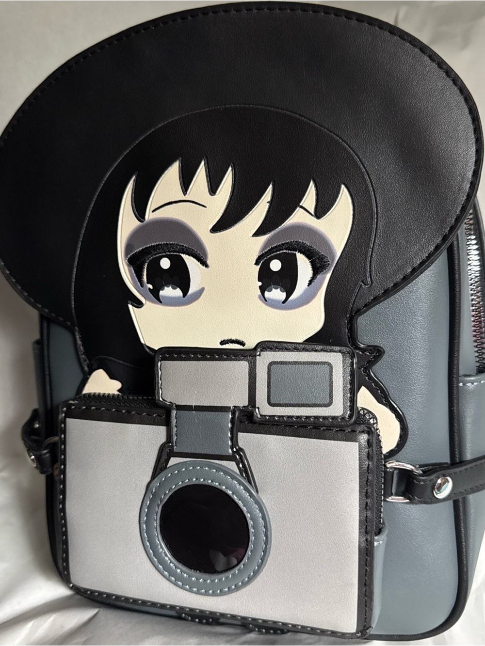 Beetlejuice Lydia Her Universe Camera Mini Backpack w/Detachable Wallet NWT
